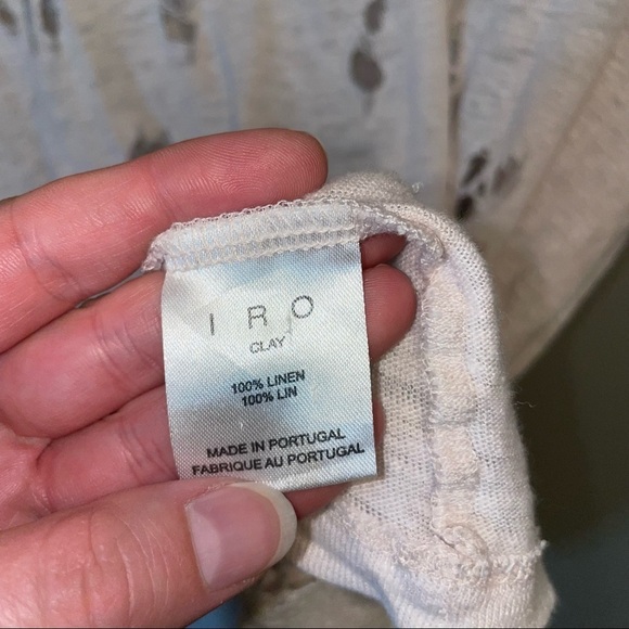IRO Distressed Linen T-shirt - Picture 7 of 7